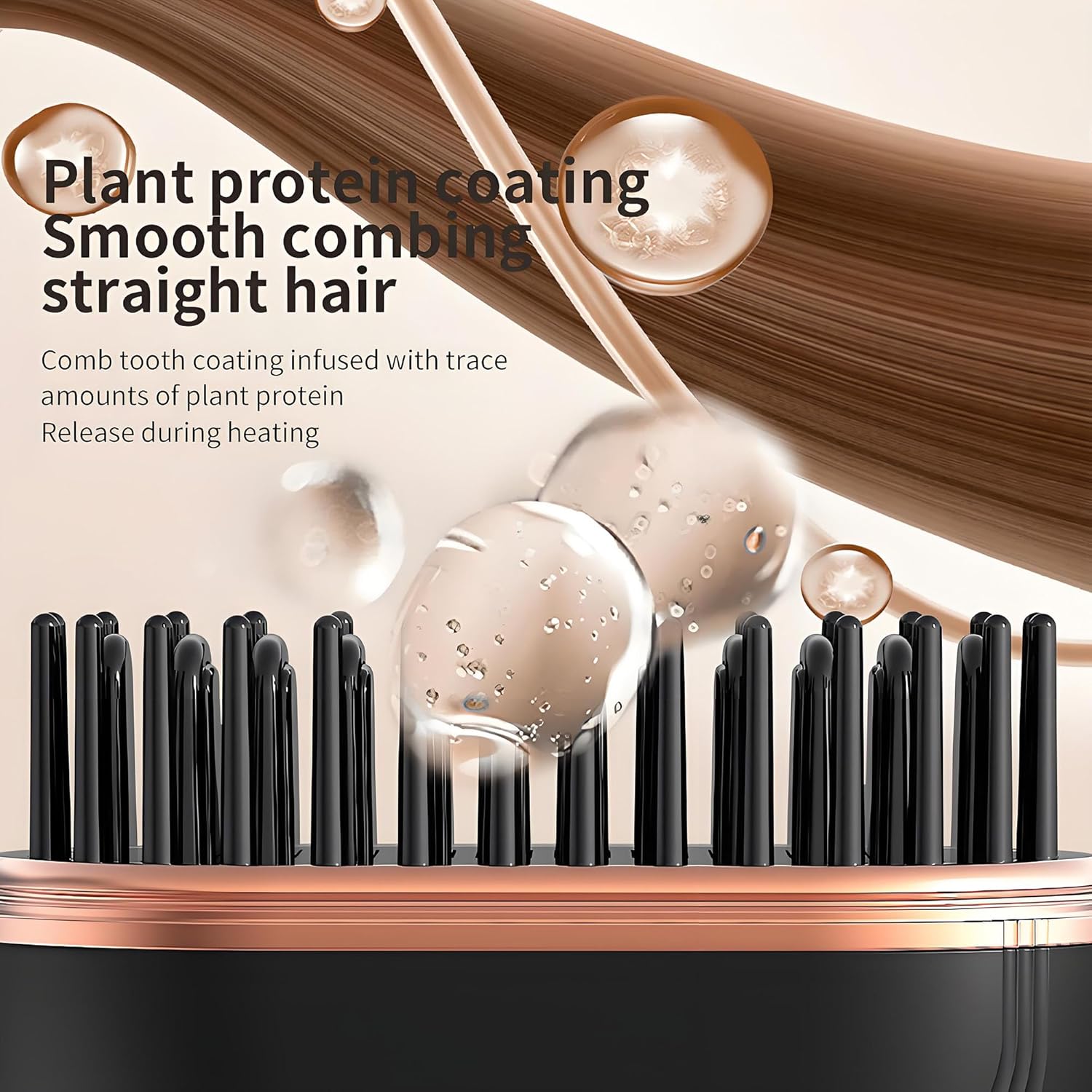 Mini Wireless Hair Straightener Brush