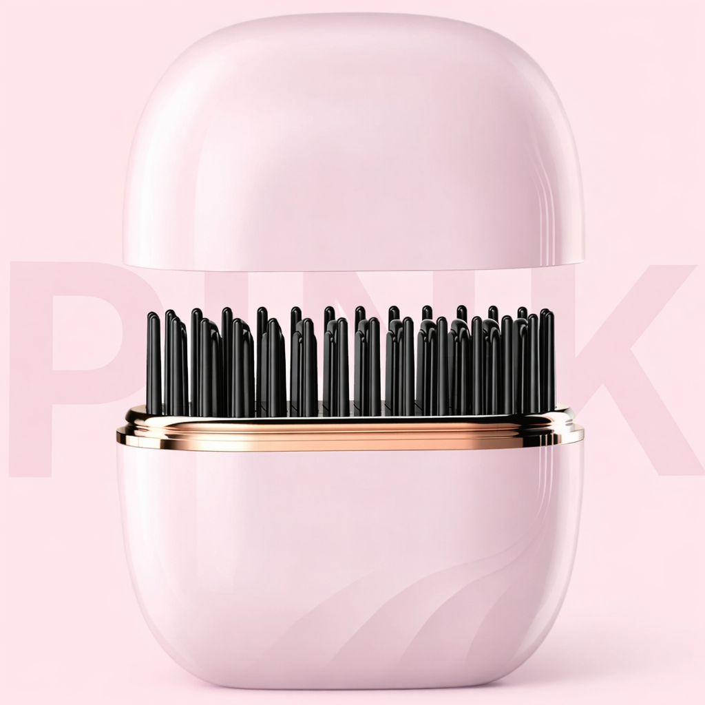 Mini Wireless Hair Straightener Brush